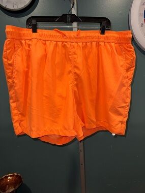 George Orange Drawstring Swim Shorts
